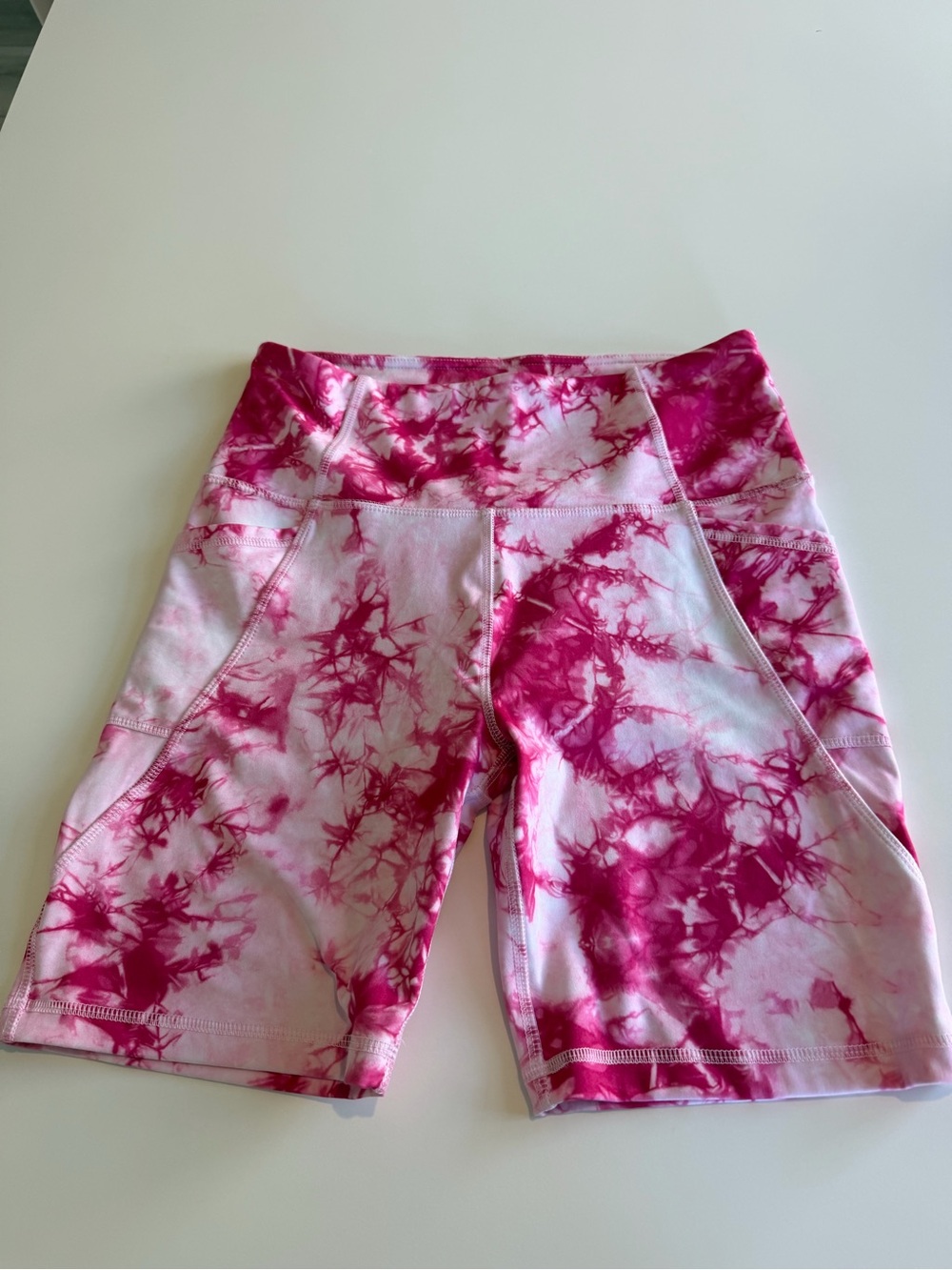 Gottex Pink Tie-Dye High-Waist Bike Shorts